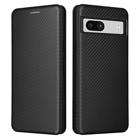 Funda de Cuero Cartera con Soporte Carcasa L02Z para Google Pixel 7a 5G Negro