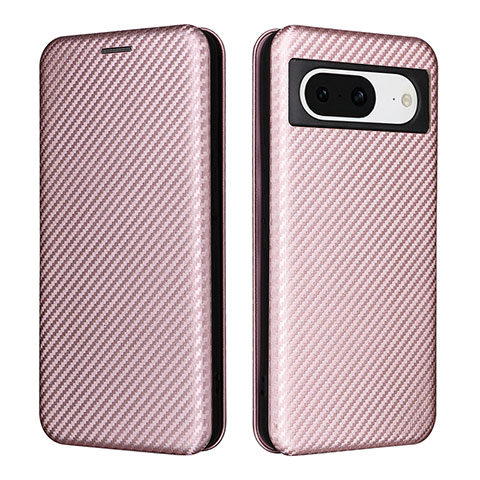 Funda de Cuero Cartera con Soporte Carcasa L02Z para Google Pixel 8 5G Oro Rosa