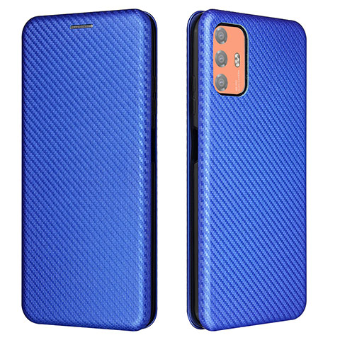 Funda de Cuero Cartera con Soporte Carcasa L02Z para HTC Desire 21 Pro 5G Azul