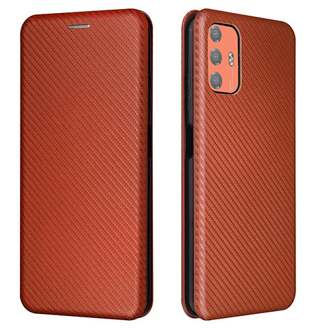 Funda de Cuero Cartera con Soporte Carcasa L02Z para HTC Desire 21 Pro 5G Marron