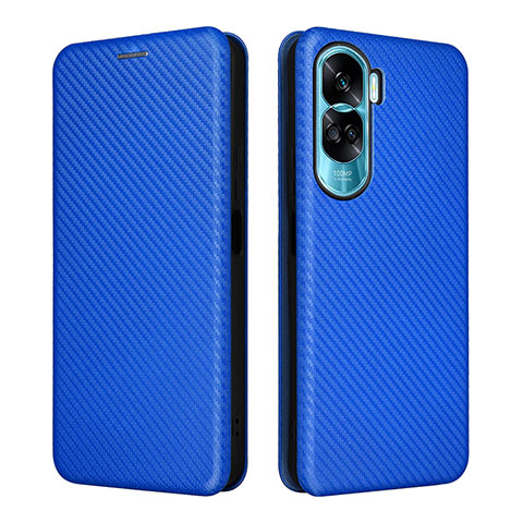 Funda de Cuero Cartera con Soporte Carcasa L02Z para Huawei Honor 90 Lite 5G Azul