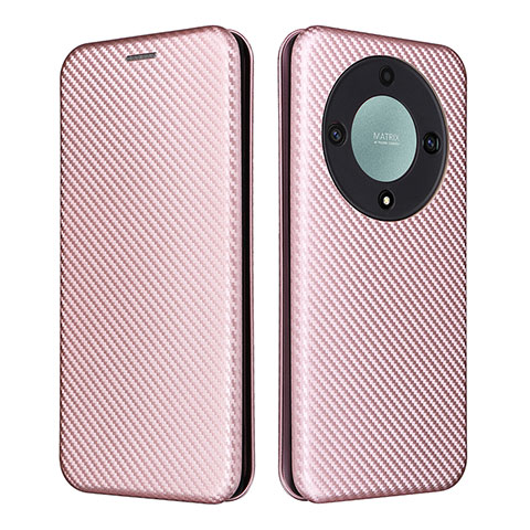 Funda de Cuero Cartera con Soporte Carcasa L02Z para Huawei Honor Magic5 Lite 5G Oro Rosa