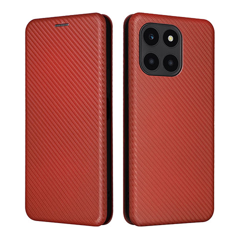 Funda de Cuero Cartera con Soporte Carcasa L02Z para Huawei Honor X8b Marron