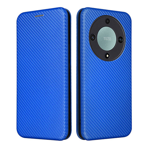 Funda de Cuero Cartera con Soporte Carcasa L02Z para Huawei Honor X9a 5G Azul