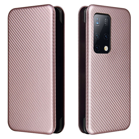 Funda de Cuero Cartera con Soporte Carcasa L02Z para Huawei Mate X2 Oro Rosa