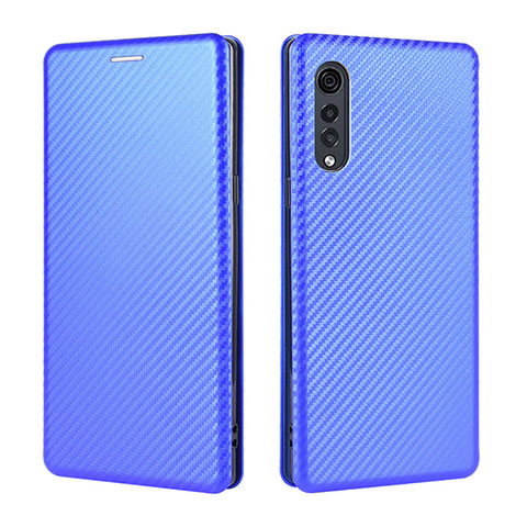 Funda de Cuero Cartera con Soporte Carcasa L02Z para LG Velvet 4G Azul