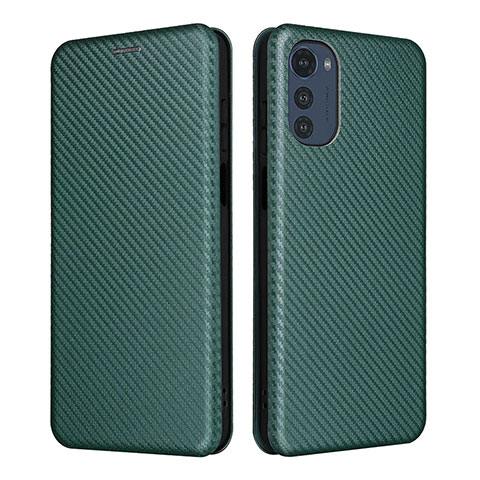 Funda de Cuero Cartera con Soporte Carcasa L02Z para Motorola Moto E32 Verde