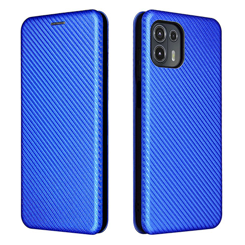 Funda de Cuero Cartera con Soporte Carcasa L02Z para Motorola Moto Edge 20 Lite 5G Azul