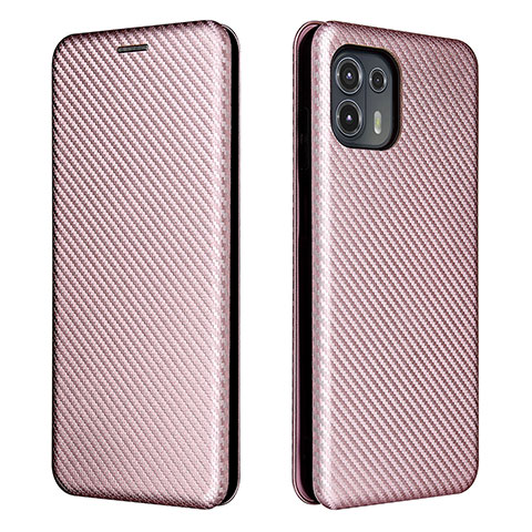 Funda de Cuero Cartera con Soporte Carcasa L02Z para Motorola Moto Edge 20 Lite 5G Oro Rosa