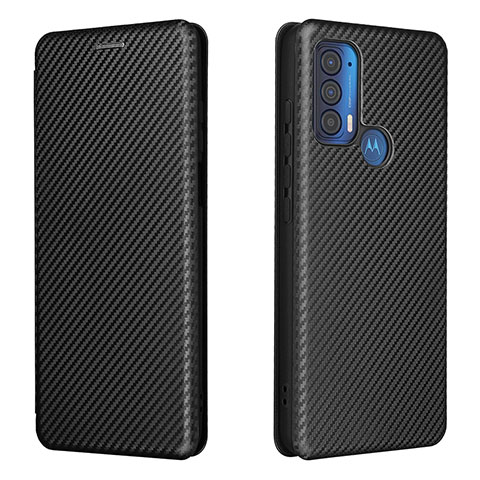 Funda de Cuero Cartera con Soporte Carcasa L02Z para Motorola Moto Edge (2021) 5G Negro