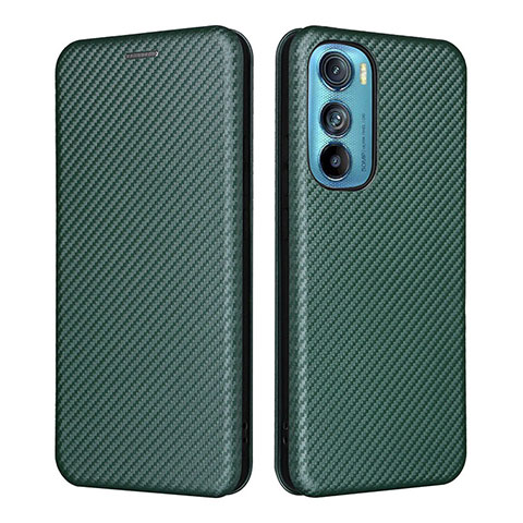 Funda de Cuero Cartera con Soporte Carcasa L02Z para Motorola Moto Edge 30 5G Verde