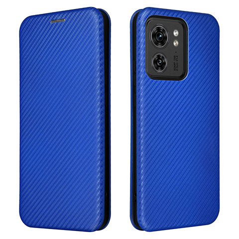 Funda de Cuero Cartera con Soporte Carcasa L02Z para Motorola Moto Edge 40 5G Azul