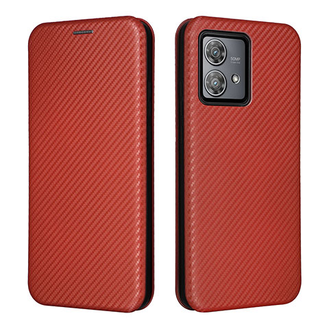 Funda de Cuero Cartera con Soporte Carcasa L02Z para Motorola Moto Edge 40 Neo 5G Marron