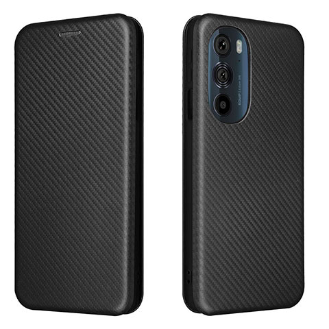 Funda de Cuero Cartera con Soporte Carcasa L02Z para Motorola Moto Edge Plus (2022) 5G Negro