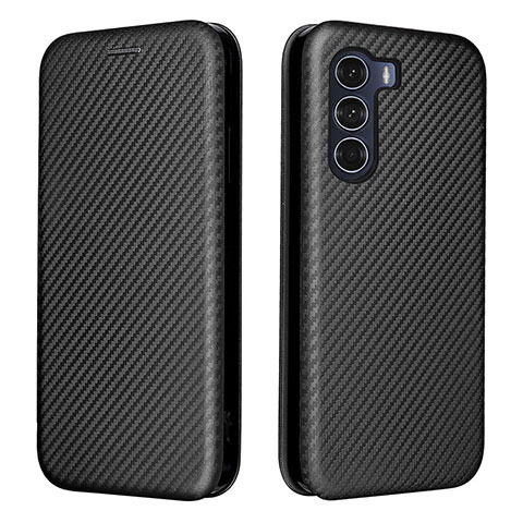 Funda de Cuero Cartera con Soporte Carcasa L02Z para Motorola Moto Edge S30 5G Negro