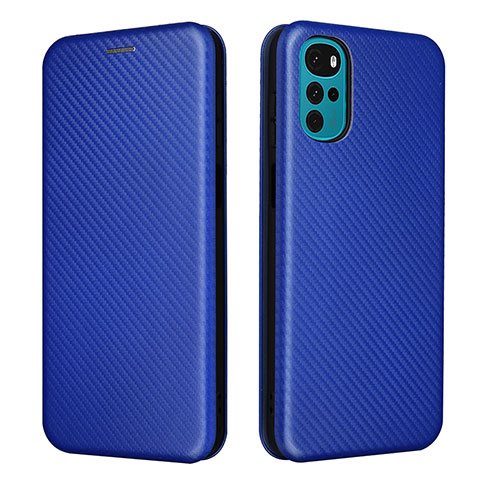 Funda de Cuero Cartera con Soporte Carcasa L02Z para Motorola Moto G22 Azul