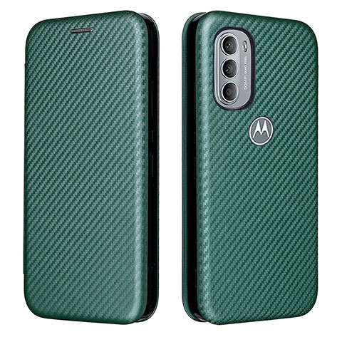 Funda de Cuero Cartera con Soporte Carcasa L02Z para Motorola Moto G31 Verde