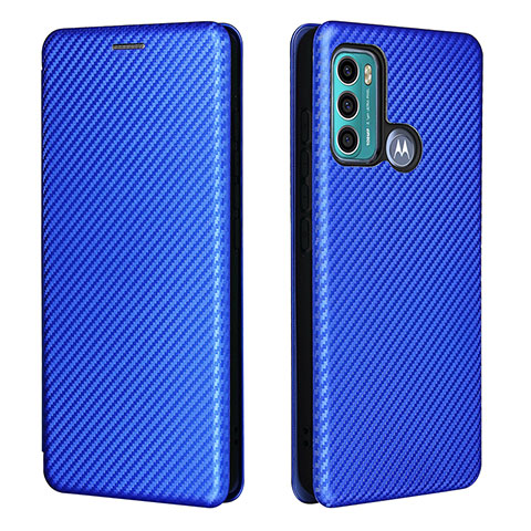 Funda de Cuero Cartera con Soporte Carcasa L02Z para Motorola Moto G40 Fusion Azul