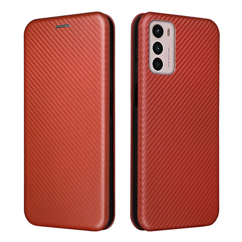 Funda de Cuero Cartera con Soporte Carcasa L02Z para Motorola Moto G42 Marron