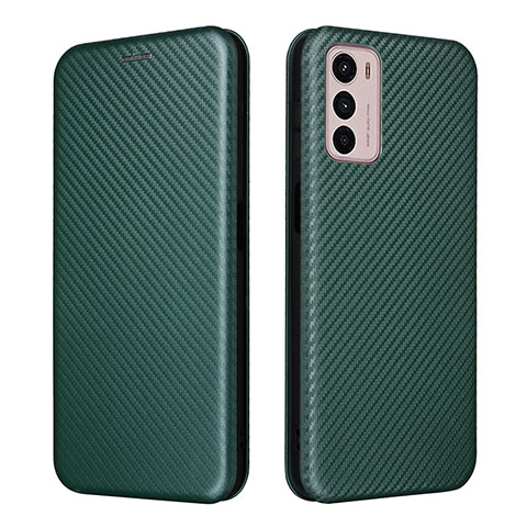 Funda de Cuero Cartera con Soporte Carcasa L02Z para Motorola Moto G42 Verde