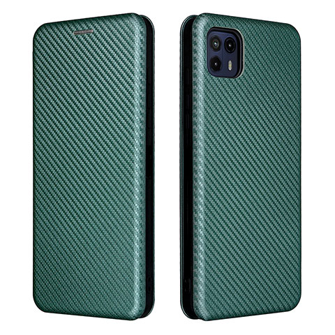 Funda de Cuero Cartera con Soporte Carcasa L02Z para Motorola Moto G50 5G Verde