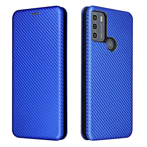 Funda de Cuero Cartera con Soporte Carcasa L02Z para Motorola Moto G50 Azul