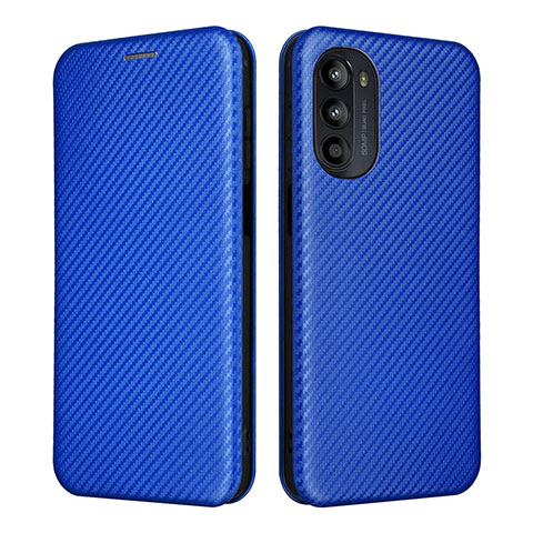 Funda de Cuero Cartera con Soporte Carcasa L02Z para Motorola MOTO G52 Azul