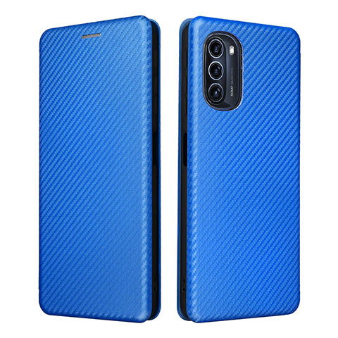 Funda de Cuero Cartera con Soporte Carcasa L02Z para Motorola Moto G52j 5G Azul