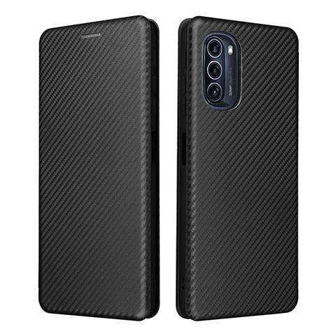 Funda de Cuero Cartera con Soporte Carcasa L02Z para Motorola Moto G52j 5G Negro