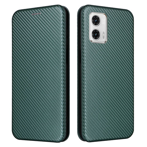 Funda de Cuero Cartera con Soporte Carcasa L02Z para Motorola Moto G53 5G Verde