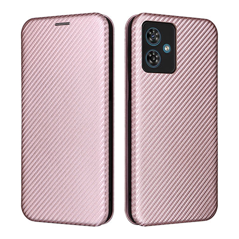 Funda de Cuero Cartera con Soporte Carcasa L02Z para Motorola Moto G54 5G Oro Rosa