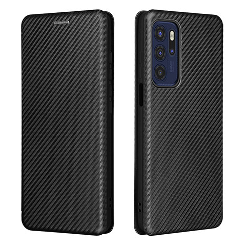 Funda de Cuero Cartera con Soporte Carcasa L02Z para Motorola Moto G60s Negro