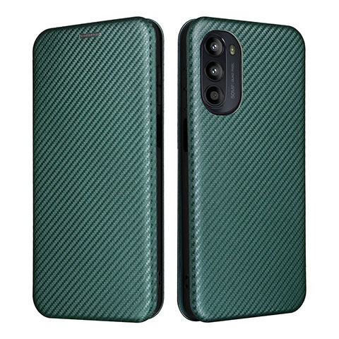 Funda de Cuero Cartera con Soporte Carcasa L02Z para Motorola Moto G82 5G Verde