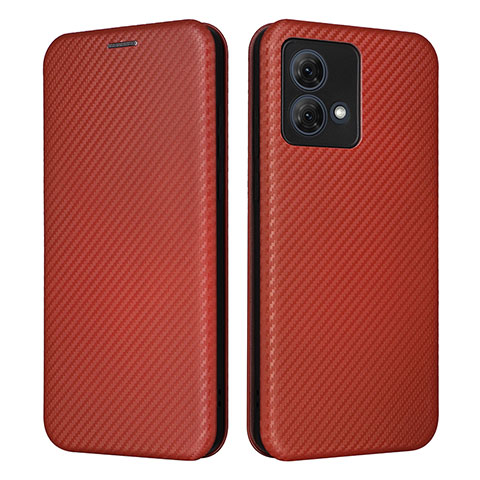 Funda de Cuero Cartera con Soporte Carcasa L02Z para Motorola Moto G84 5G Marron