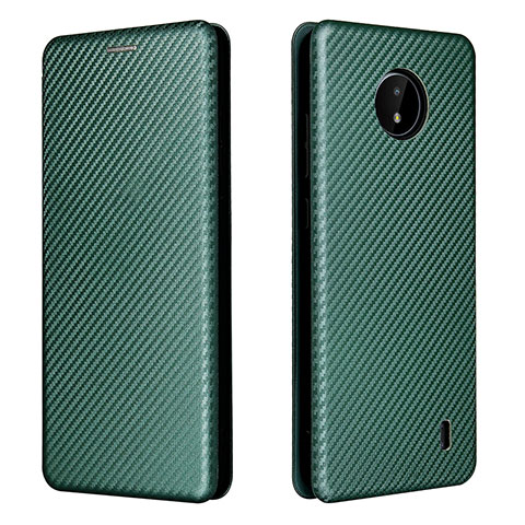 Funda de Cuero Cartera con Soporte Carcasa L02Z para Nokia C10 Verde