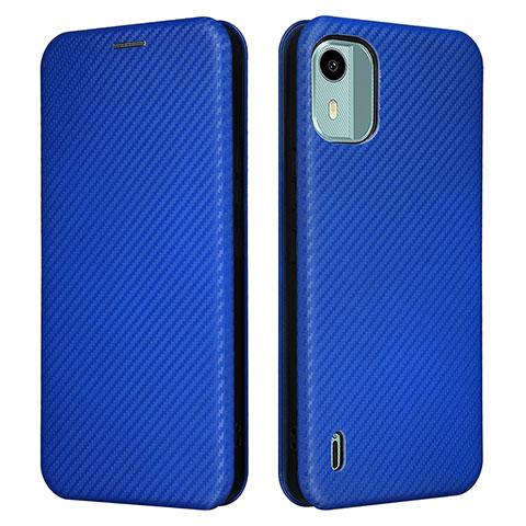 Funda de Cuero Cartera con Soporte Carcasa L02Z para Nokia C12 Plus Azul