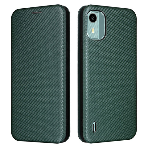 Funda de Cuero Cartera con Soporte Carcasa L02Z para Nokia C12 Plus Verde