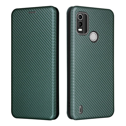 Funda de Cuero Cartera con Soporte Carcasa L02Z para Nokia C21 Plus Verde