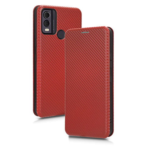 Funda de Cuero Cartera con Soporte Carcasa L02Z para Nokia C22 Marron