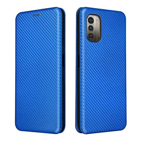 Funda de Cuero Cartera con Soporte Carcasa L02Z para Nokia G21 Azul