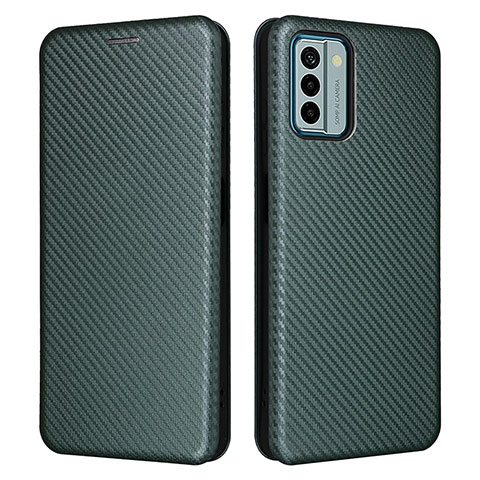 Funda de Cuero Cartera con Soporte Carcasa L02Z para Nokia G22 Verde