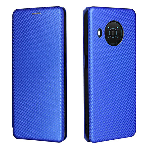 Funda de Cuero Cartera con Soporte Carcasa L02Z para Nokia X10 Azul