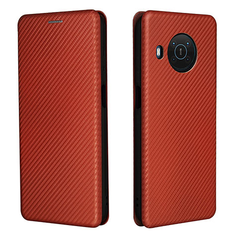 Funda de Cuero Cartera con Soporte Carcasa L02Z para Nokia X20 Marron