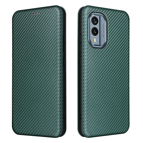 Funda de Cuero Cartera con Soporte Carcasa L02Z para Nokia X30 5G Verde