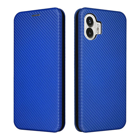 Funda de Cuero Cartera con Soporte Carcasa L02Z para Nothing Phone 2 Azul