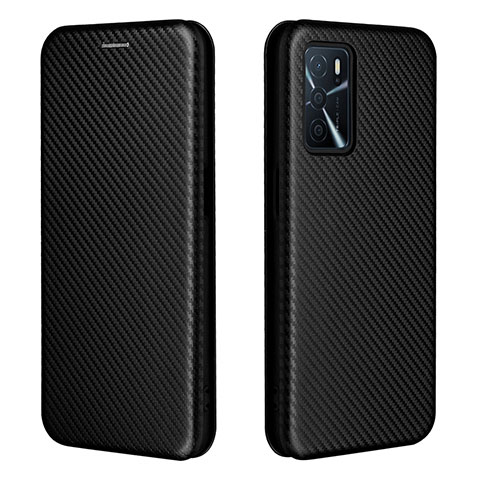 Funda de Cuero Cartera con Soporte Carcasa L02Z para Oppo A16s Negro