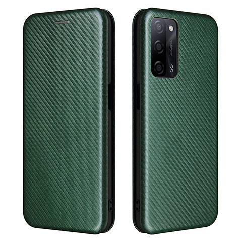 Funda de Cuero Cartera con Soporte Carcasa L02Z para Oppo A53s 5G Verde