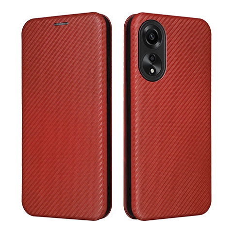 Funda de Cuero Cartera con Soporte Carcasa L02Z para Oppo A78 4G Marron