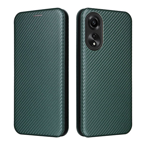 Funda de Cuero Cartera con Soporte Carcasa L02Z para Oppo A78 4G Verde