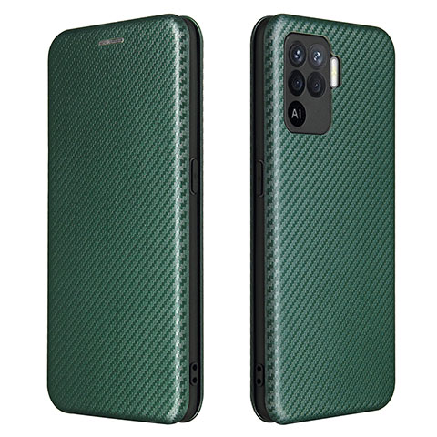 Funda de Cuero Cartera con Soporte Carcasa L02Z para Oppo A94 4G Verde